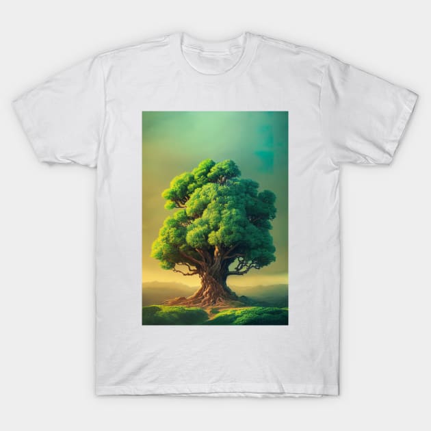 Magical Giant tree , Tree of life T-Shirt by DyeruArt